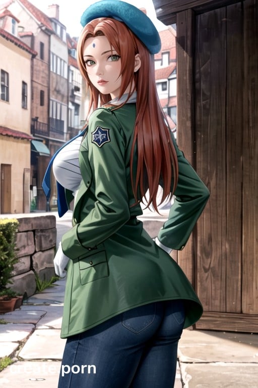 Beautiful Detailed Eyes, Necktie, Redheads Hair Hentai AI Porn