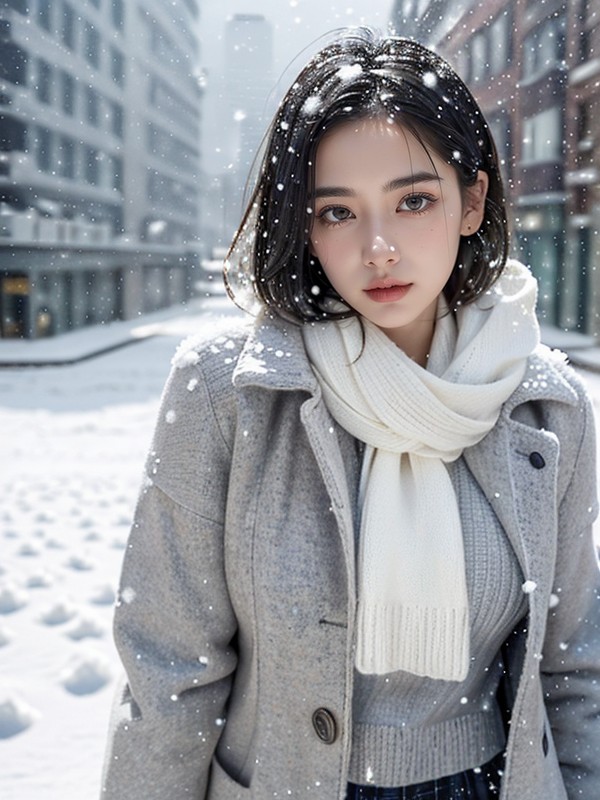 Red Plaid Scarf, Detailed Background, Simple Background AI Porn