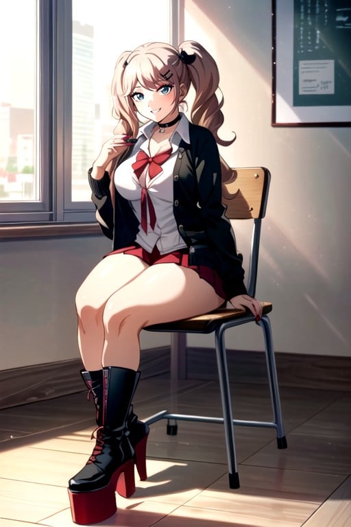 Full Body, School Uniform, Mini Skirt Hentai AI Porn