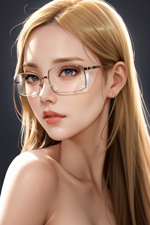 Blonde Hair Glasses - Blonde Hair, Square Jaw, Glasses AI Porn