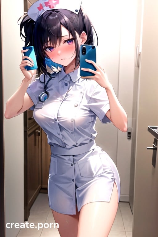 Anime Nurse Girl Porn - Selfie, Nurse, Medium Ass AI Porn