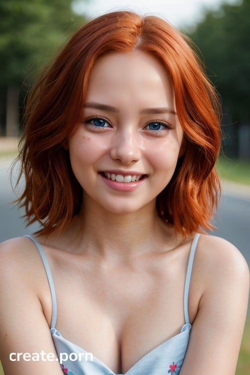 Cute Red Hair - Arms Crossed, Cute, Red Hair AI Porn