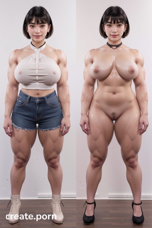 Japanese, High Color, Muscular AI Porn