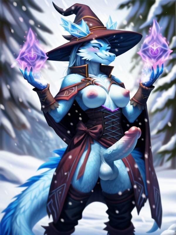 Magic, Witch, Skinny Furry AI Porn
