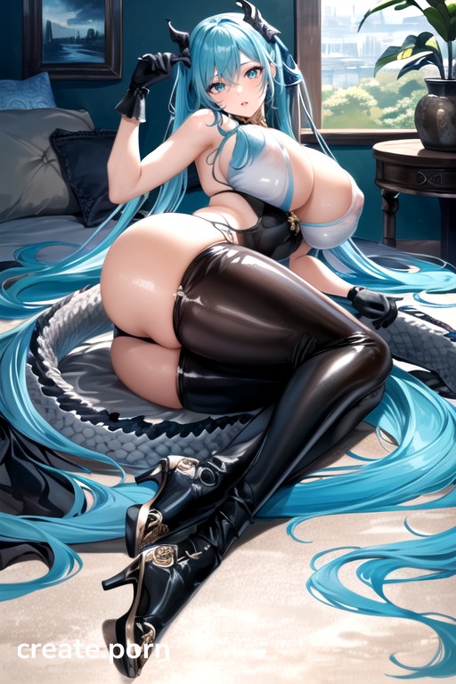 One Girl, Dragon Girl, Long Hair AI Porn