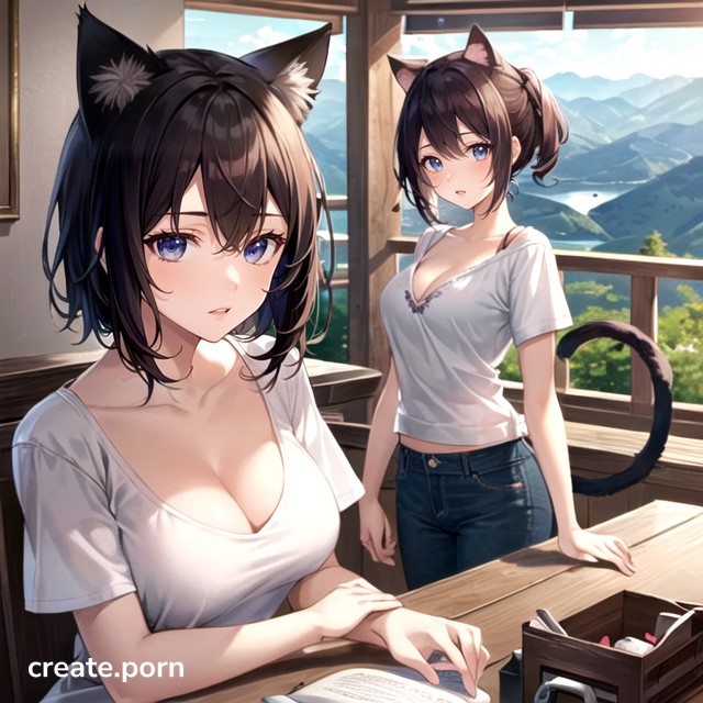 Anime Animal Ears Porn - Cat Ears, Casual, 18 AI Porn