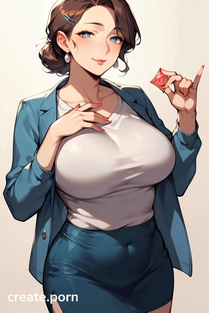 Blue Pupils, Perfect Body, Sexy Aura AI Porn