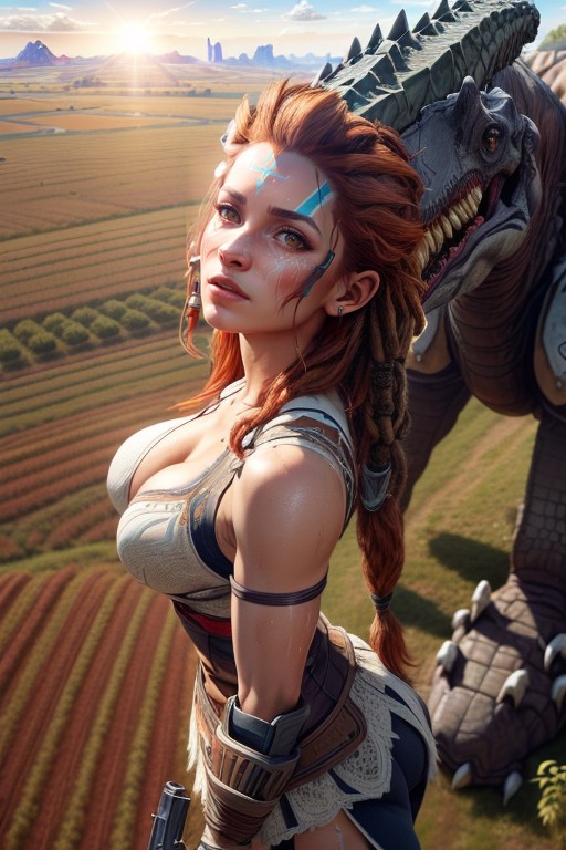 Perfect Body, Red Hair, Bright Red Hair AI Porn