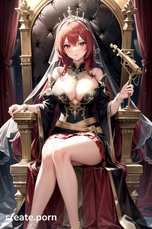 Lace, Non-transparent Veil, Conical Silhouette Hentai AI Porn