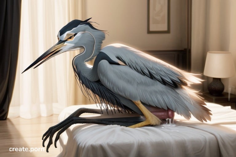 Feral, Creampie, Heron Furry AI Porn