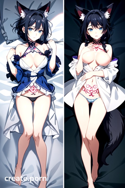 In Panties, K, Lying On The Bed AI Porn