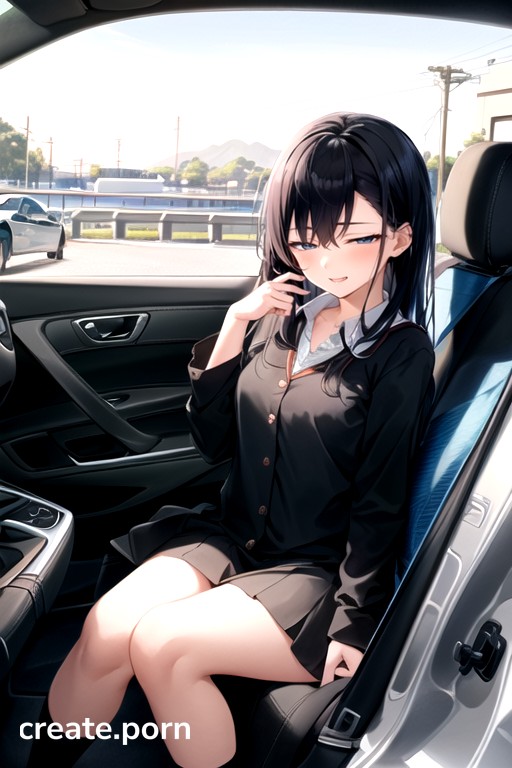 Anime Girl Porn Car - Japanese, Car, School Uniform AI Porn