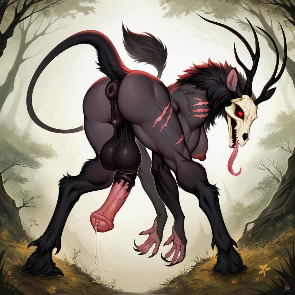 Equine Cock, Double Jointed Legs, Fit Furry AI Porn