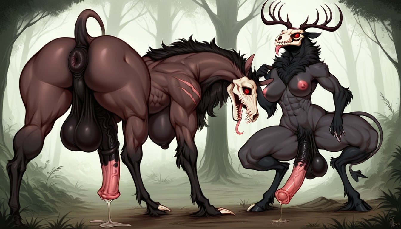 Dark Anus, Large Ass, Scars On Body Furry AI Porn