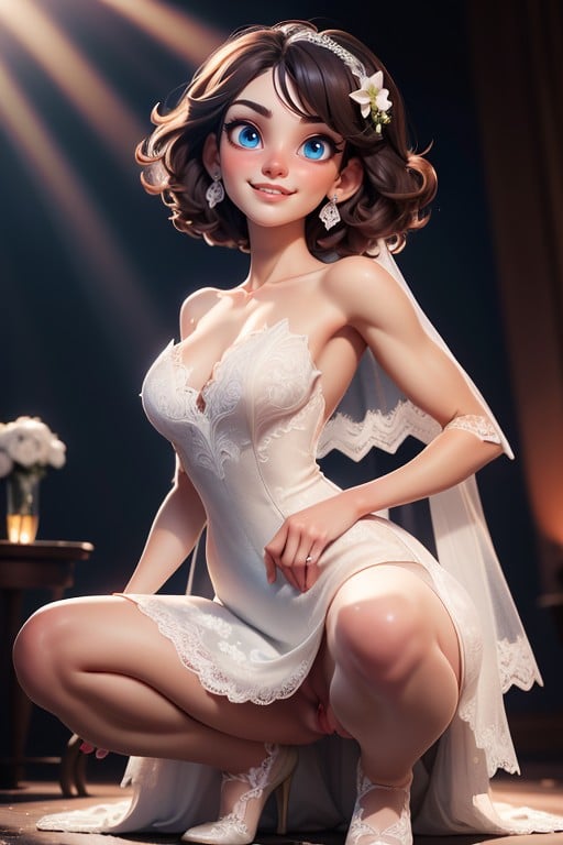 Beams Of Sunlight, Light Blue Eyes, Front View AI Porn
