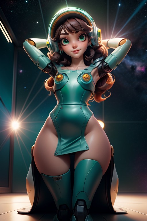 From Below, Space Helmet, Miniskirt Porno IA