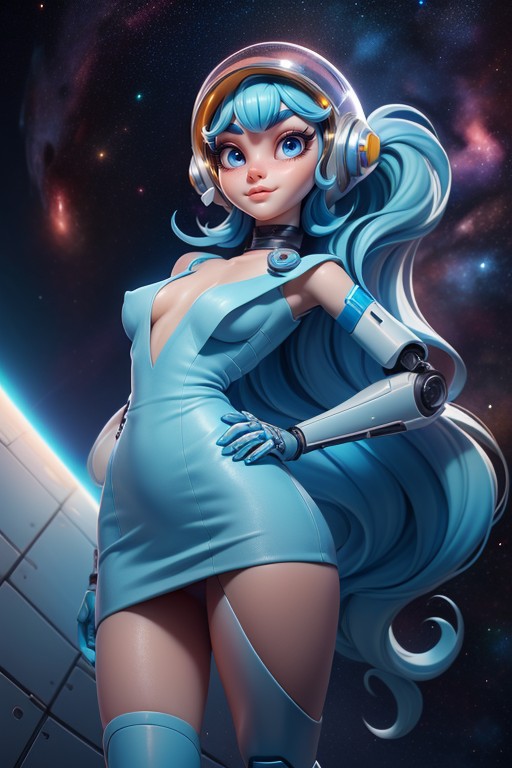 Hands On Hips, Dress Pulled Up, 3d (cartoon) AI Porn
