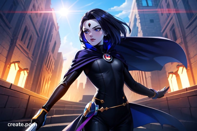 Ultra Detallado, Raven (teen Titans)Porno AI