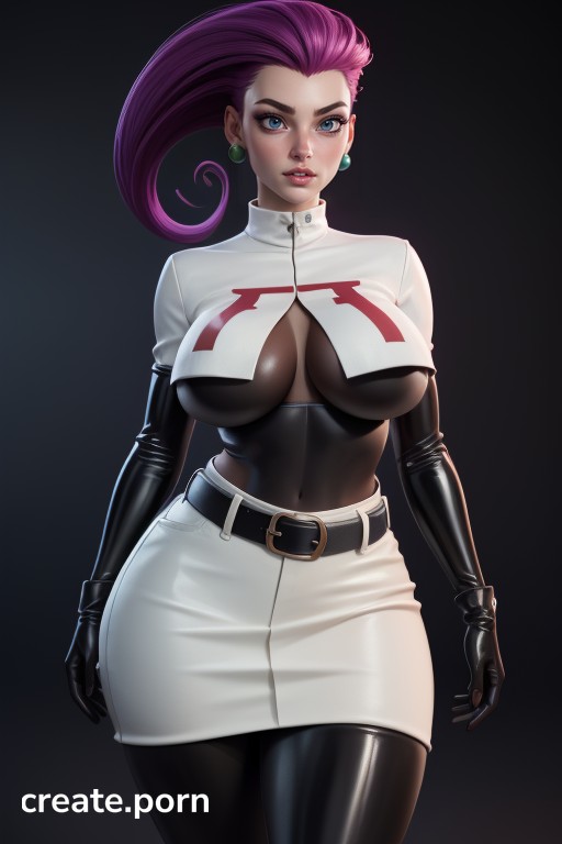 Jessie (pokemon), Latex, Standing Furry AI Porn