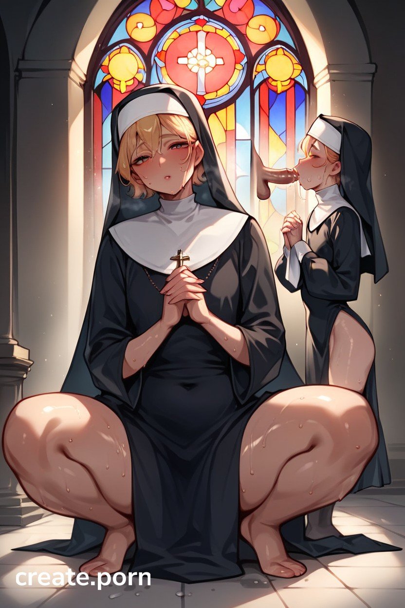 Lesbian Nun AI Porn