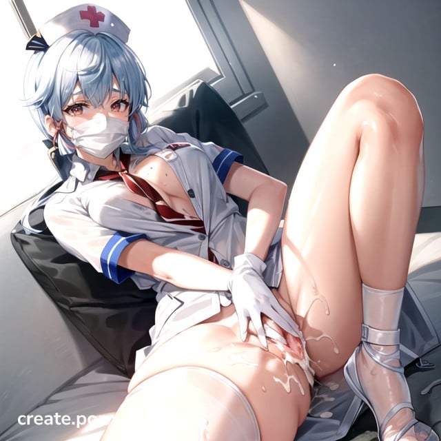 White Surgical Latex Gloves, Human Experiment, White Stocking Hentai AI Porn