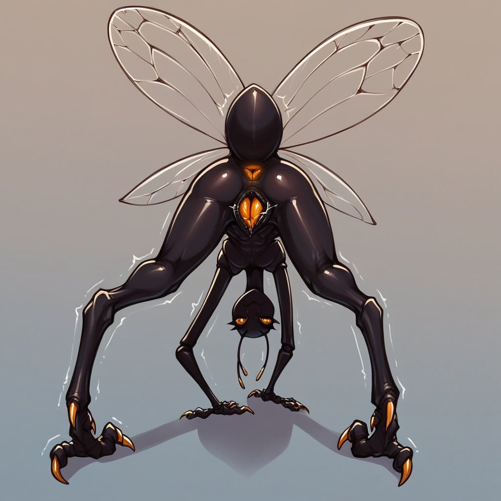 Alien Pussy, Mantis Head, Ant Abdomen Furry AI Porn