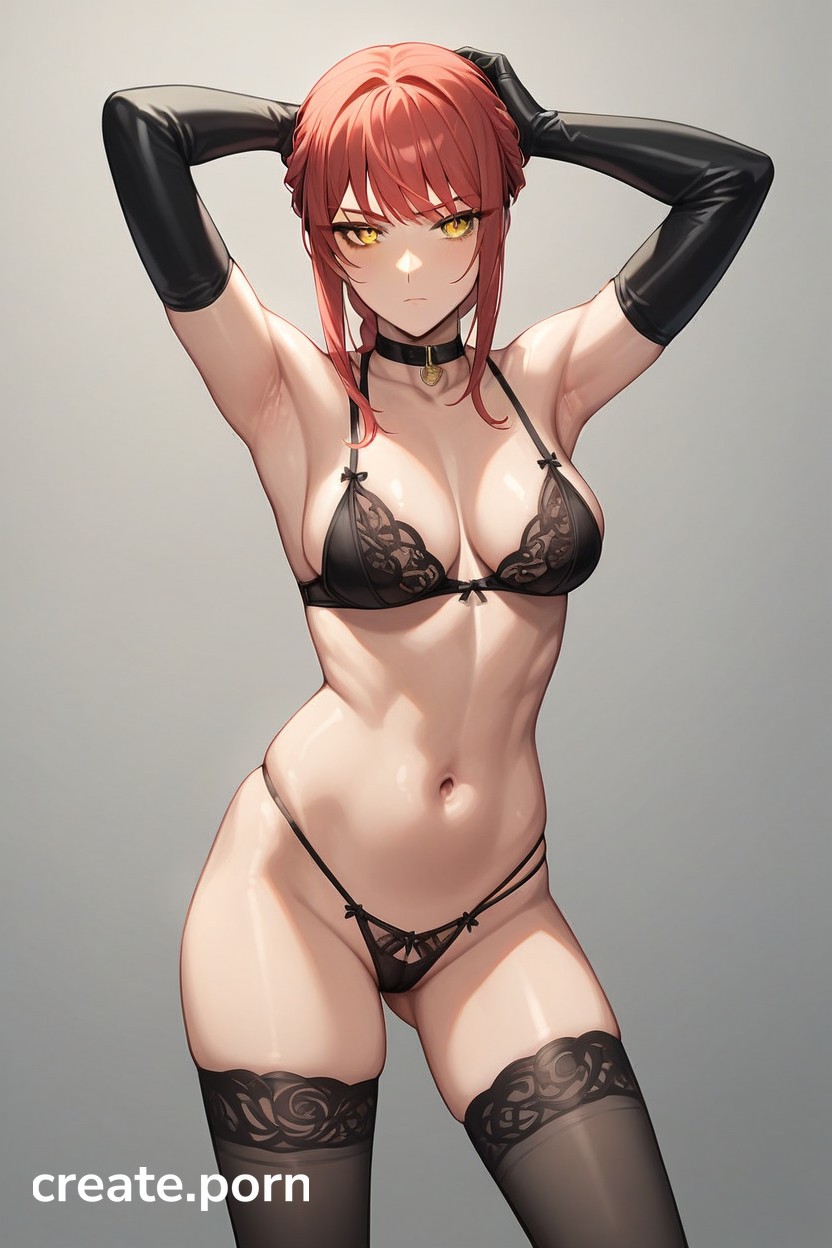 Partially Naked, Saggy Tits A Bit, Standing With Her Arms Up AI黃片