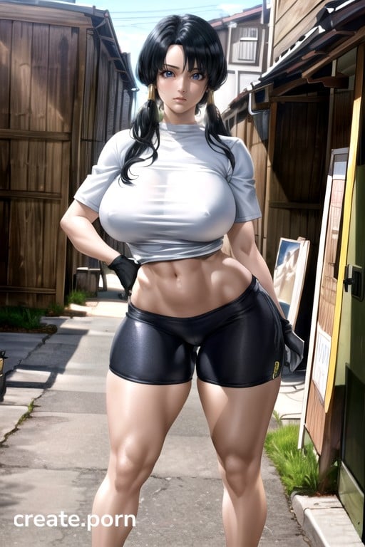 Full Body, Videl (dragon Ball Z), Massive Standing Nipples AI Porn