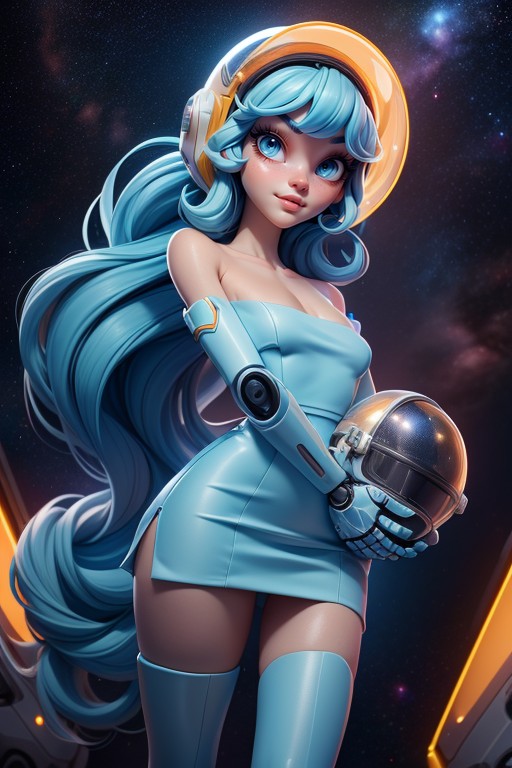 Freckles, Dress Pulled Up, Off-shoulder AI Porn