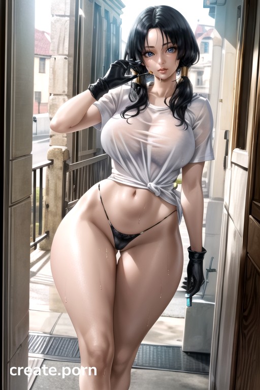 Thick Thighs, Videl (dragon Ball Z), Drool From Mouth To Lollipop Hentai IA pornografia
