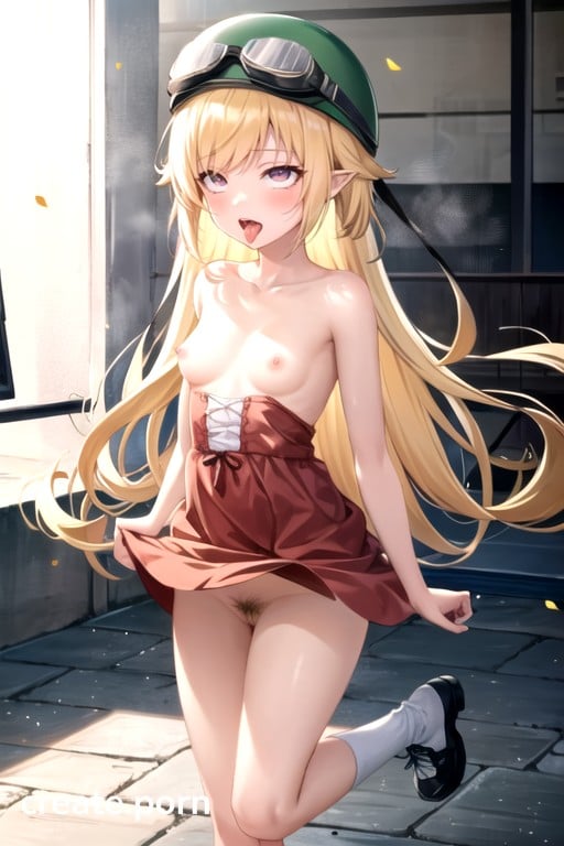Full Body, Ahegao, Oshino Shinobu (bakemonogatari) Asian AI Porn
