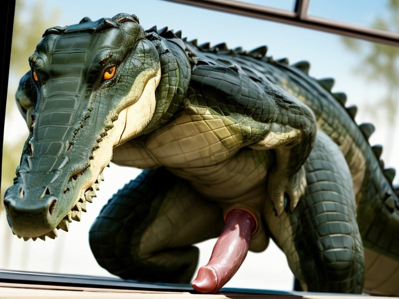 Crocodile Penis, Dolphin, Genital Slit Furry AI Porn