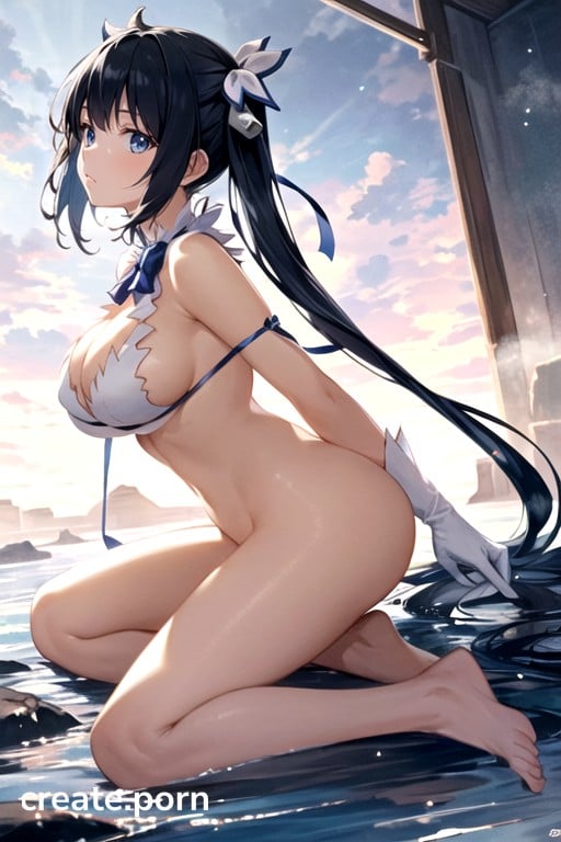 Full Body, Naked, Hestia (danmachi) Furry AI Porn
