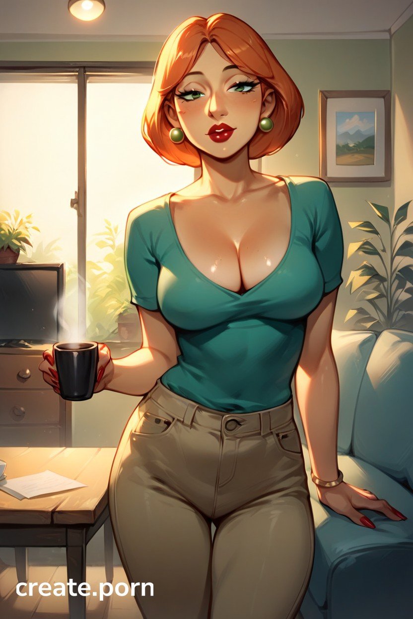 Grinning, Lois Griffin From Family Guy, Fake Pair Of Tits AI Porn