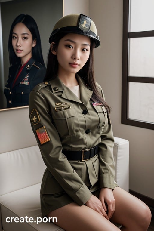 Chinese Military Girls Porn - Chinese, Spreading Legs, Arms Crossed AI Porn