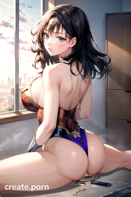 Wonder Woman (dc), Official Business Suite, Open Clothes Hentai AI Porn