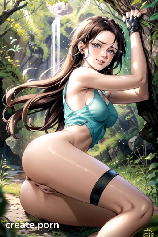 Comic, Lara Croft (tomb Raider), Nahaufnahme Furry KI Porno