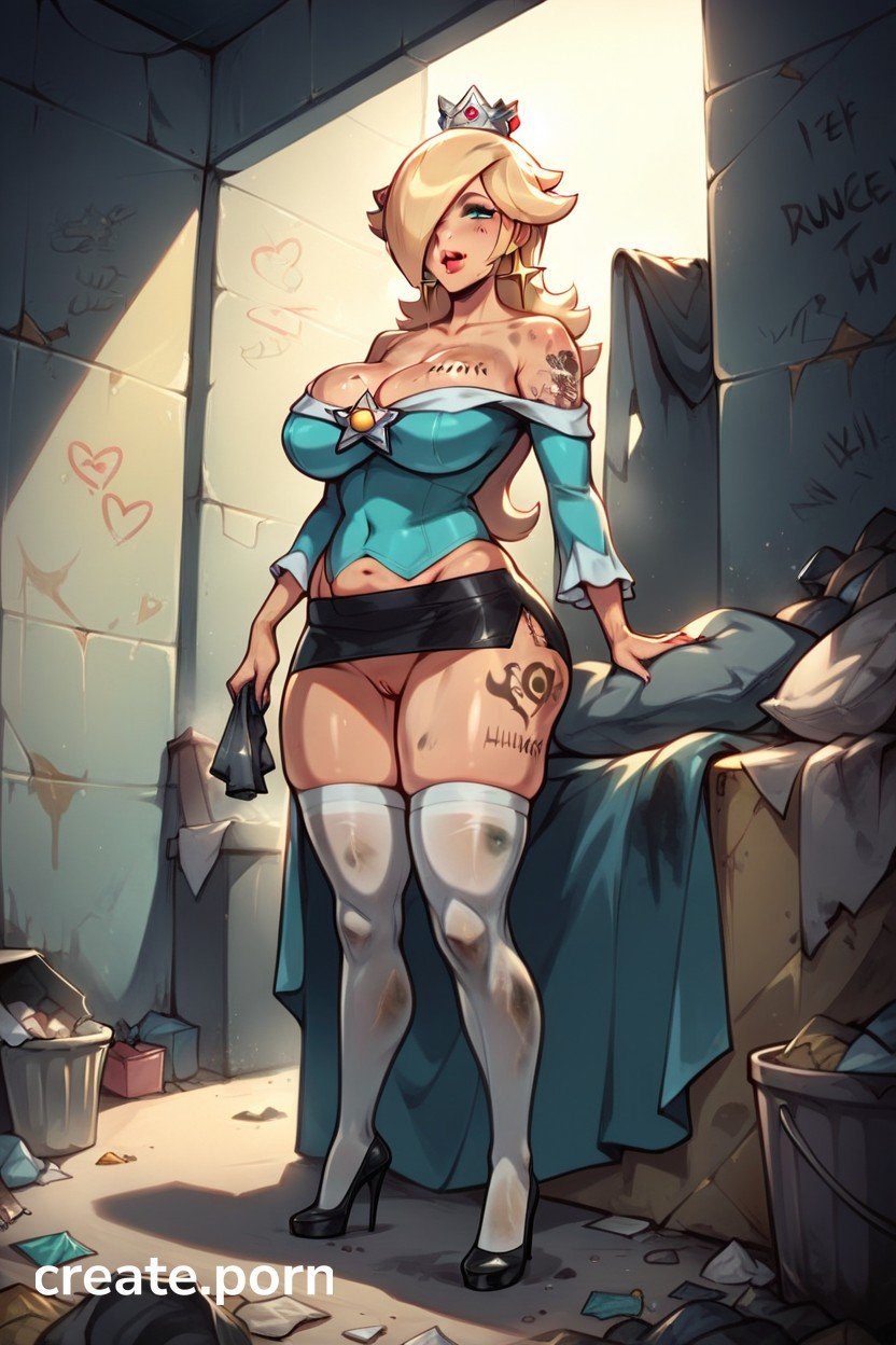 Standing, Trash On The Ground, Trash Everywhere AI Porn