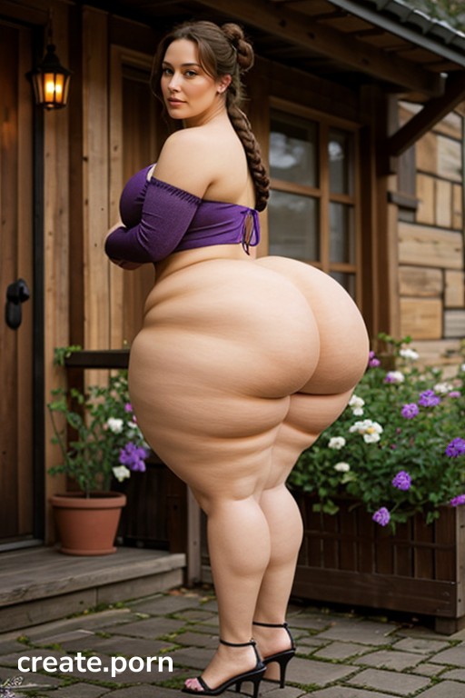 Full Body, Thick, Saddlebag Hips AI Porn