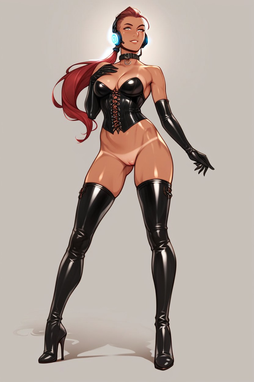 Fully Naked, Gamer, Corset AI Porn