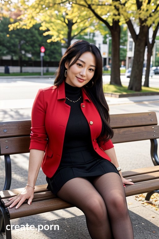Ponytail, Black Hair, Large Ass AI Porn