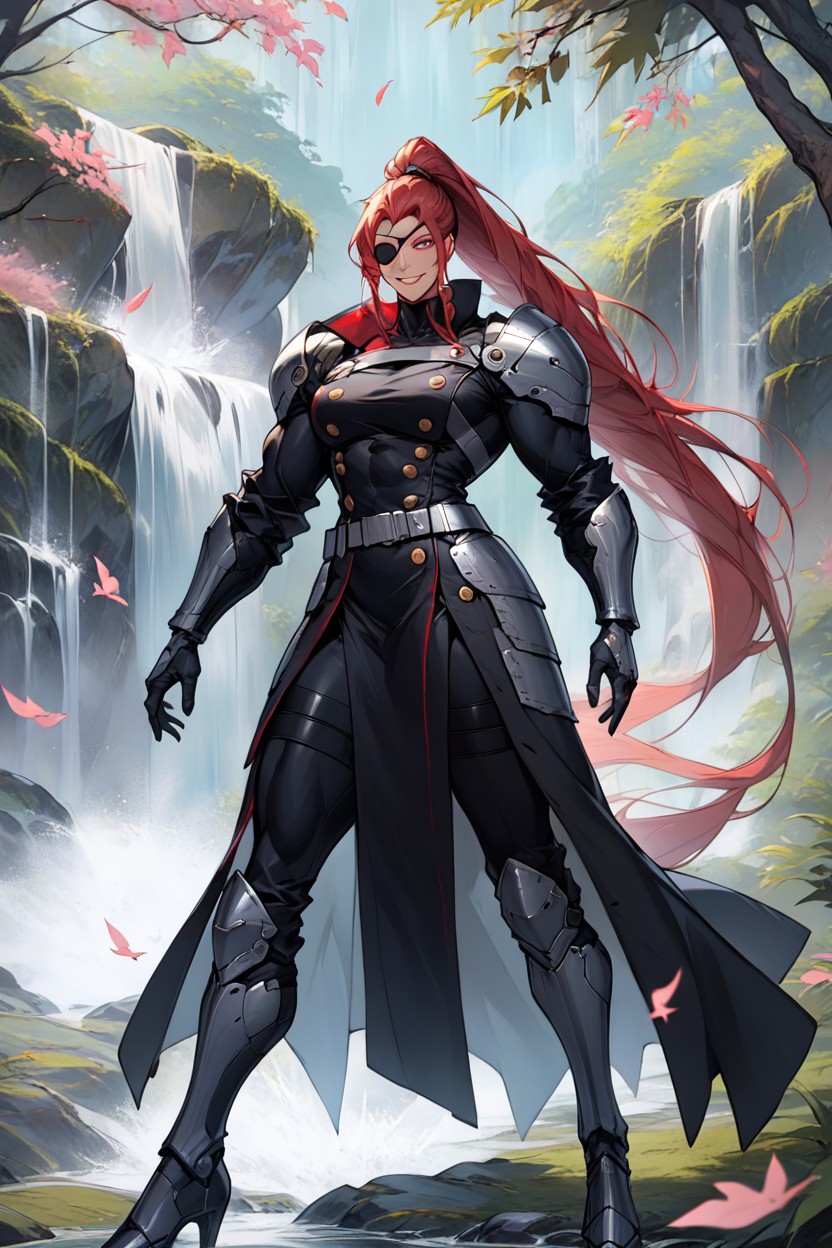 Standing Up, Eyepatch On Left Eye, Fully Clothed AI Porn
