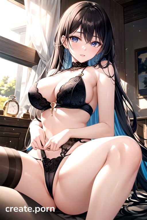 Mitsuri Kanroji Legs Spread Oiled Up On Bed Big Tits Tight Pussy Furry AI Porn