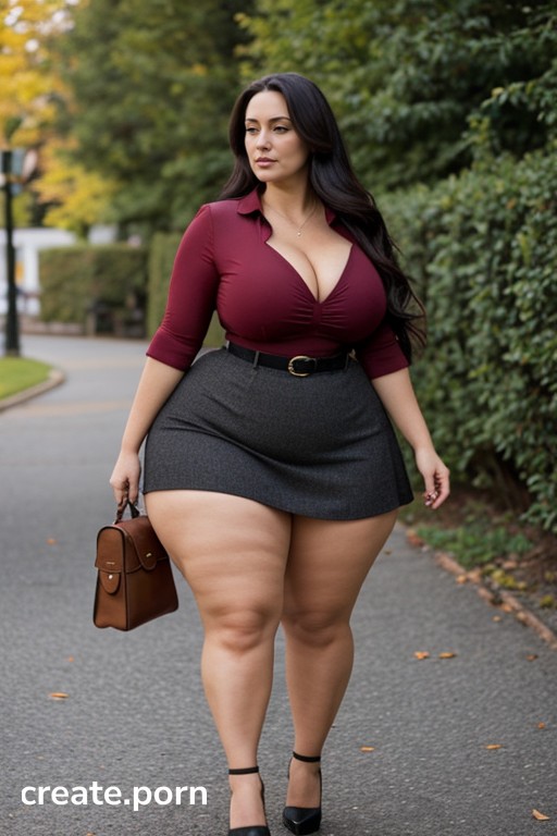 Curves For Days, Long-haired, Slim Waist Porno IA