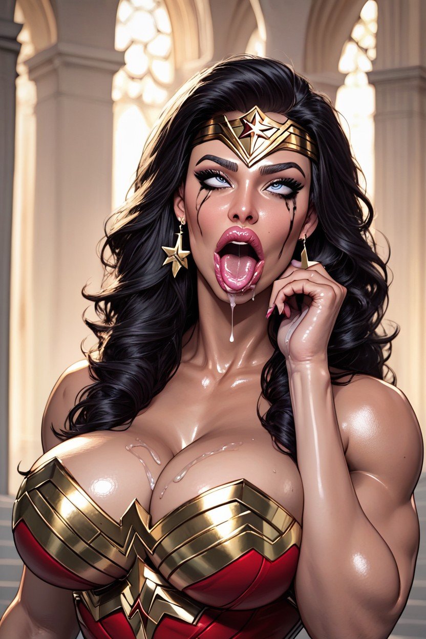 Large Breast, Wonder Woman, Bimbo Doll Pornografia de IA