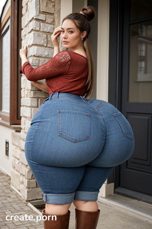 Mega Wide Ass, Mega Wide Booty, Childbearing Hips AI Porn