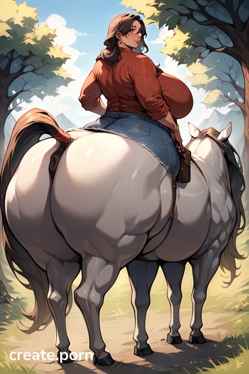 White Horse, Ass Bigger Than Head, Centaur AI Porn