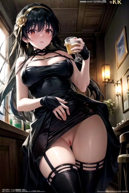 Large Ass, Lifting Skirt, Laying Hentai AI Porn