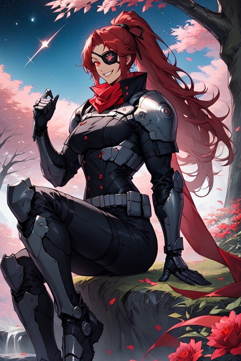 Extremly Muscular, Armor Gloves, Slender Face Hentai AI Porn