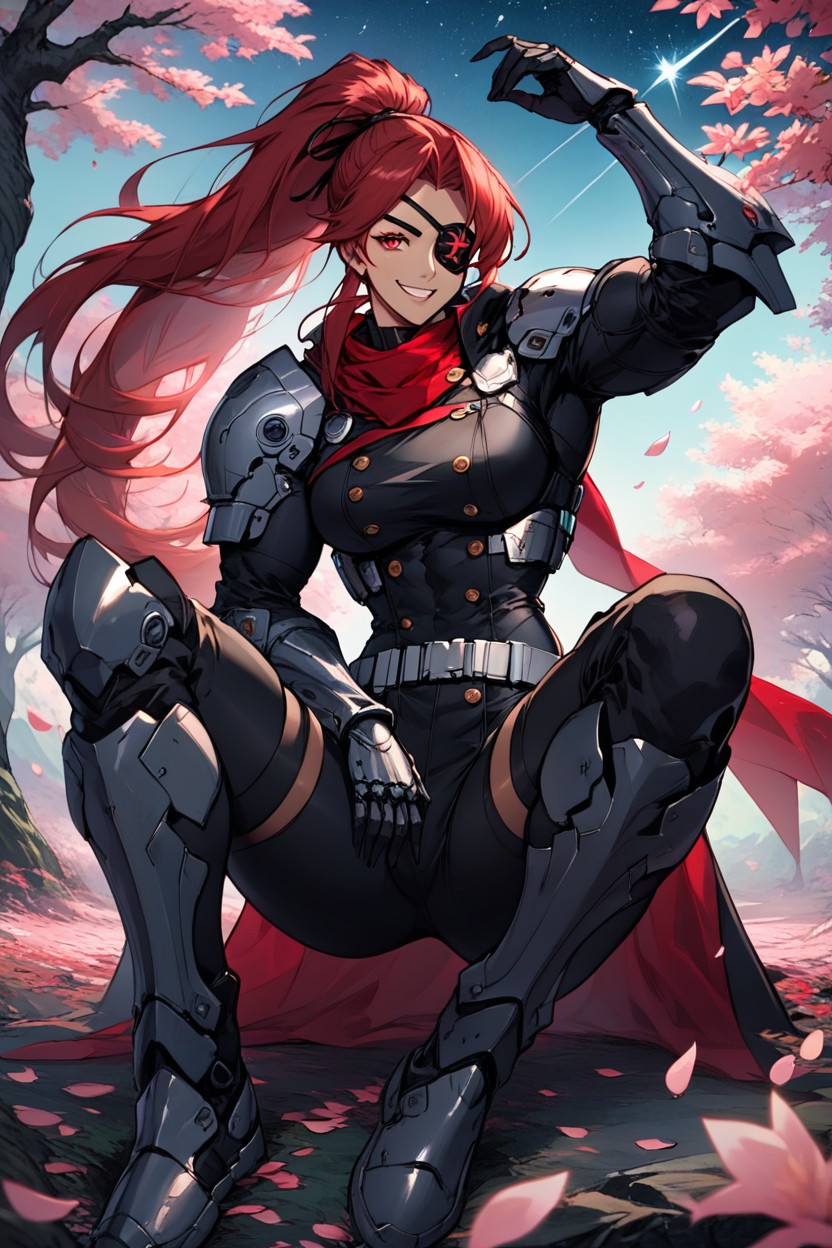 Cm Tall, Futuristic Tactical Silver Belt, Happy Hentai AI Porn